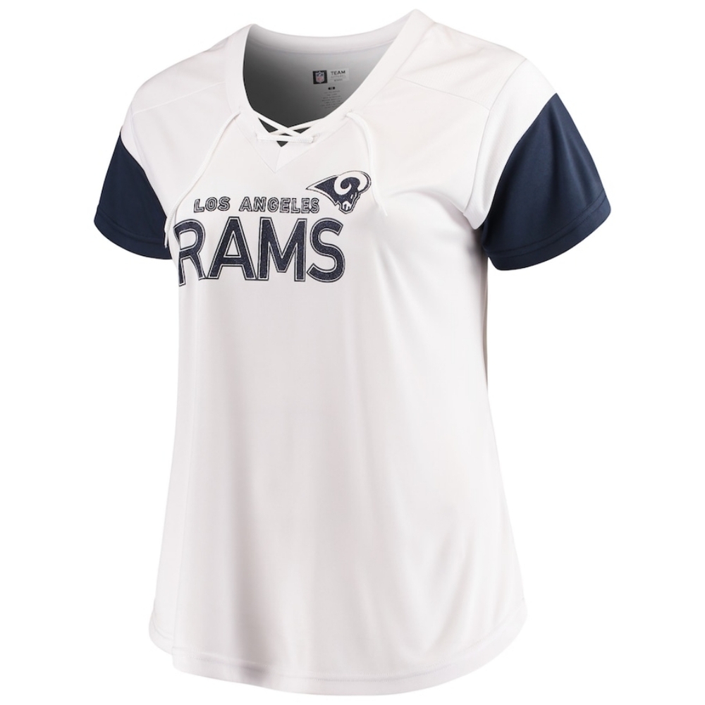 Los Angeles Rams Women's Lace-Up V-Neck T-Shirt